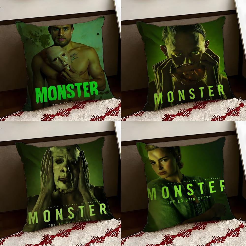 MMonster The EEd Gein Story Cushion Cover Reversible Soft Durable Pillow Cover Home Car MultiScene Use for Daily Comfort
