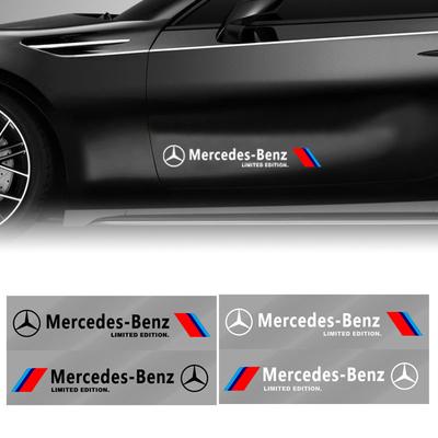 2 шт. Наклейка 3D эмблема на боковую дверь автомобиля для Mercedes Benz AMG W205 W204 W203 W211 GLC GLE CLA W212 W213 W201 W210 W124