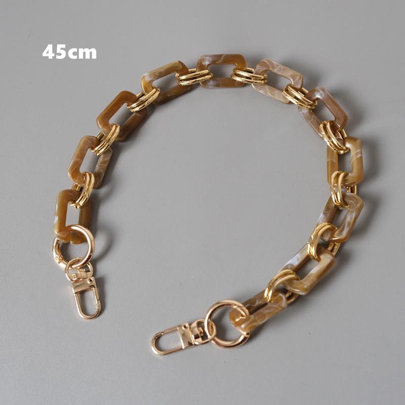 New Fashion Woman Handbag Accessory Metal Parts White Pearl Acrylic Resin Chain Luxury Strap Women Shoulder Cute Clutch Chains