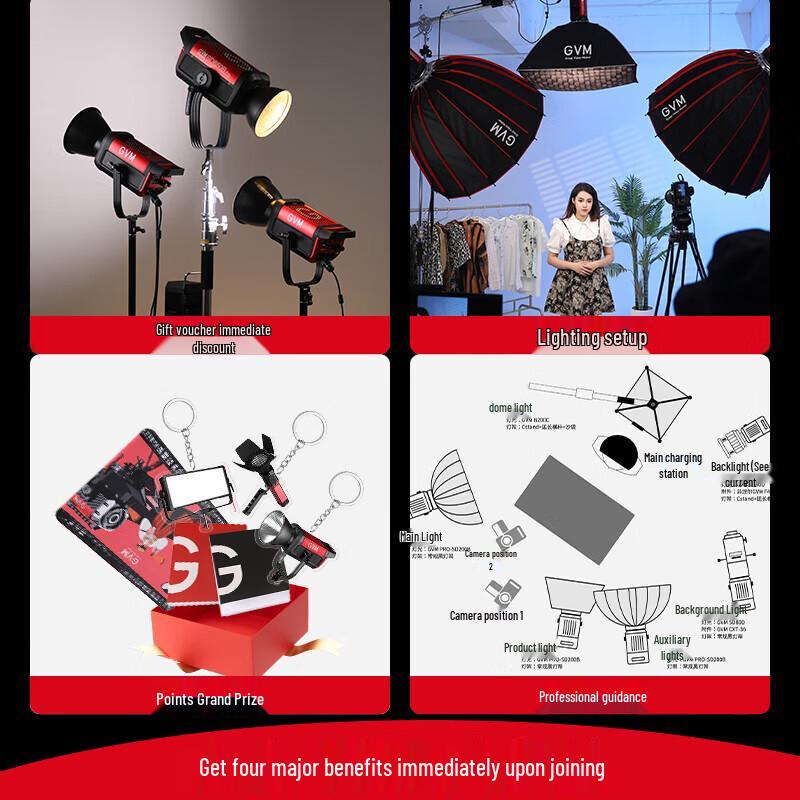 GVM PRO 400W Bi-color LED Video Light