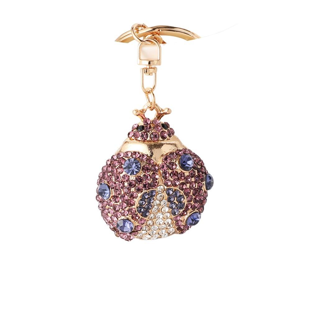 Bag Charm Ladybird Insect Keyring Animal Rhinestone Hanging Pendant  for Women/Men