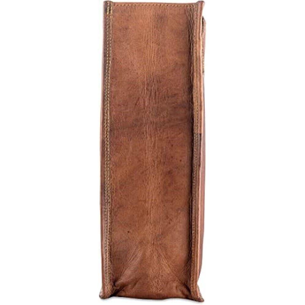 Большая сумка через плечо из натуральной козьей кожи 14X14 дюймов, коричневая женская сумка для покупок