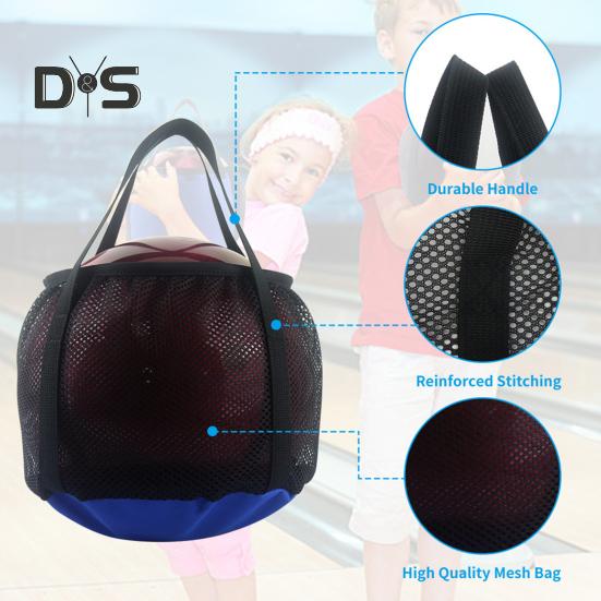 Сетчатая сумка для боулинга, сумка-тоут для одного мяча с ручкой, держатель для шаров для боулинга, сетчатая сумка для хранения спортивного инвентаря для спортзала на открытом воздухе