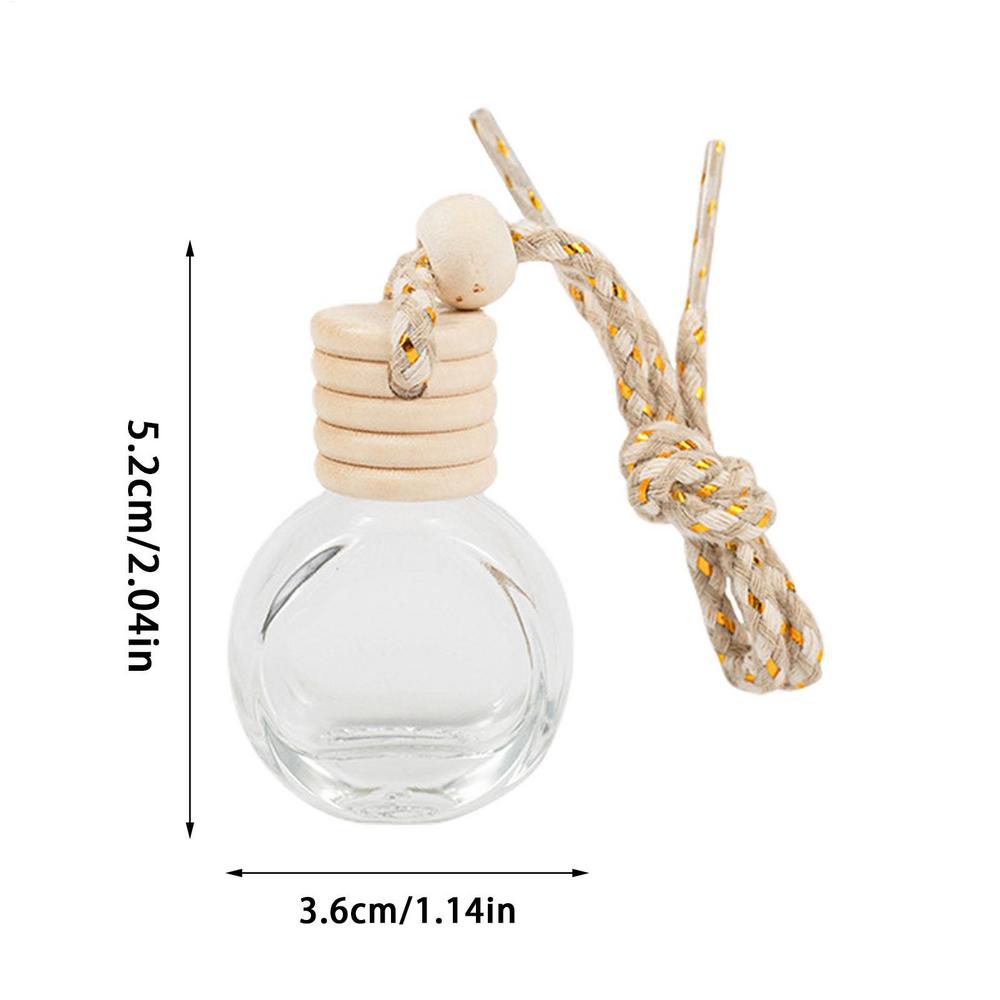 Car Essential Oil Diffuser Empty Glass Perfume Bottles Car Air Freshener Perfume Bottle Aromatherapy Fragrance Essential Oil