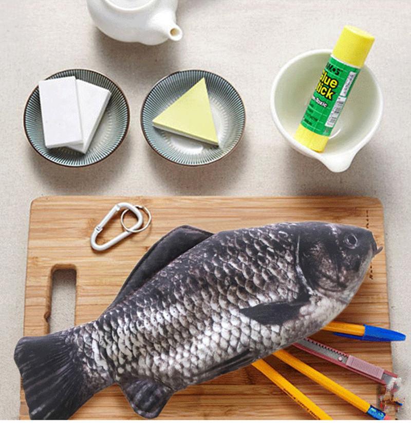 Creative Simulation Fish Shape Pencil Case School Pencil Bag Cute Pen Case Student Pen Bag Kid Stationery Bag Fun Storage Bag