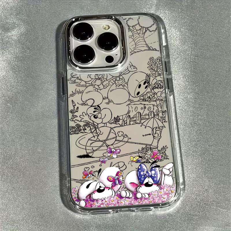 Классический мультяшный милый M-Мышонок D-Diddl Чехол для телефона iPhone 17 16 15 14 13 12 11 mini Pro Max X XR XSMAX 8 7 Air Plus Прозрачный