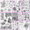 Flower Leaf Transparent Silicone Clear Stamps for Seal DIY Scrapbooking Photo Album Decor Butterfly Bird Parrot