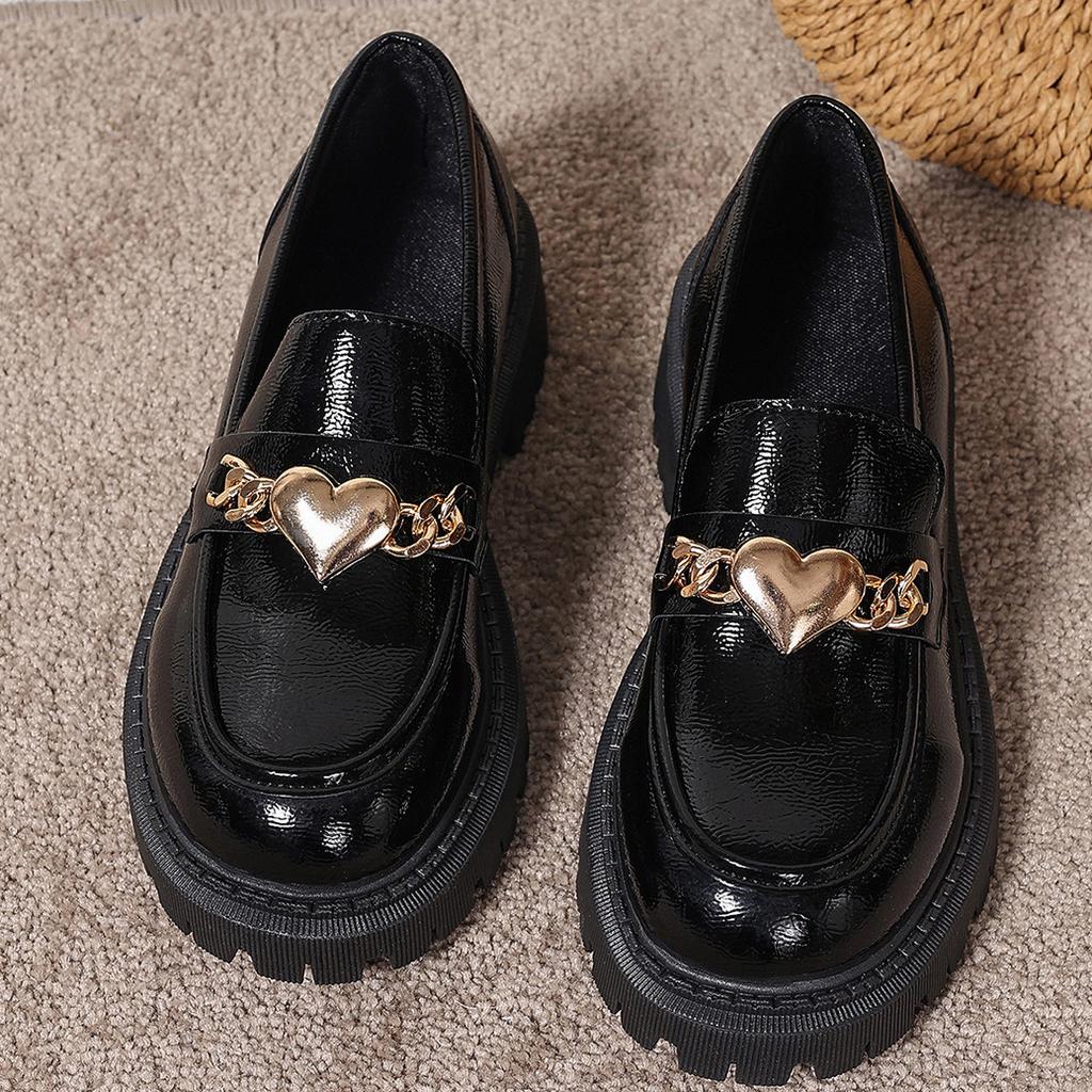 Fashion 2024 Women Spring New Elegant Comfortable Baotou Platform Shoes Women Fashion Slip On Metal Decoration Designer Casual Shoes