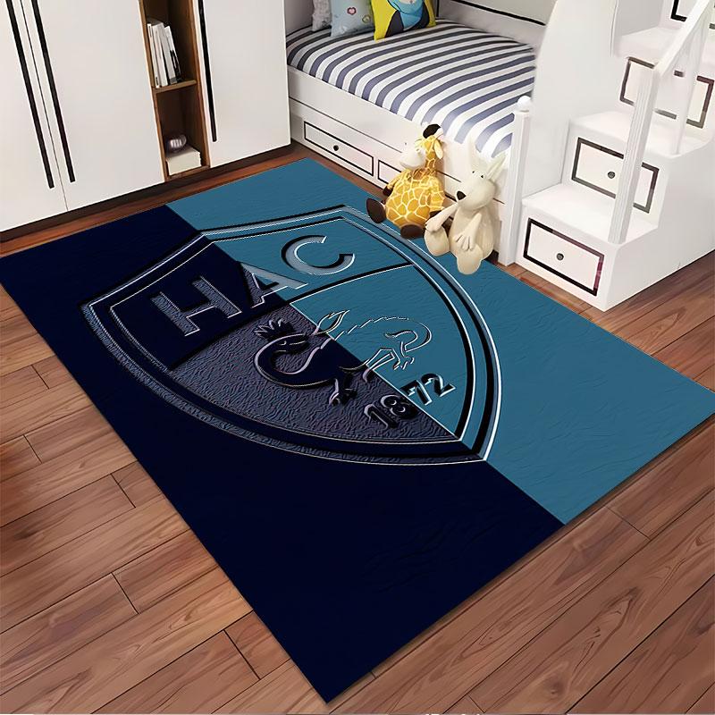 HAC Shield Logo Blue Carpet suitable as a non-slip mat for the living room or bedroom sofa