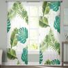 Банановая черепаха зеленые листья занавеска для гостиной прозрачный тюль занавески окна прозрачные для спальни аксессуары декор