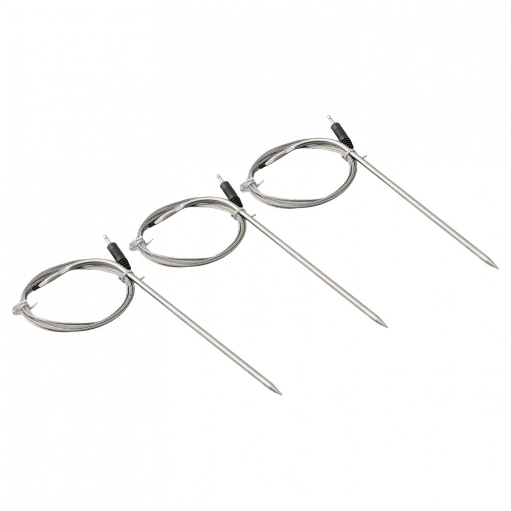 Набор из 3 запасных датчиков-зондов из нержавеющей стали для термометров для барбекю