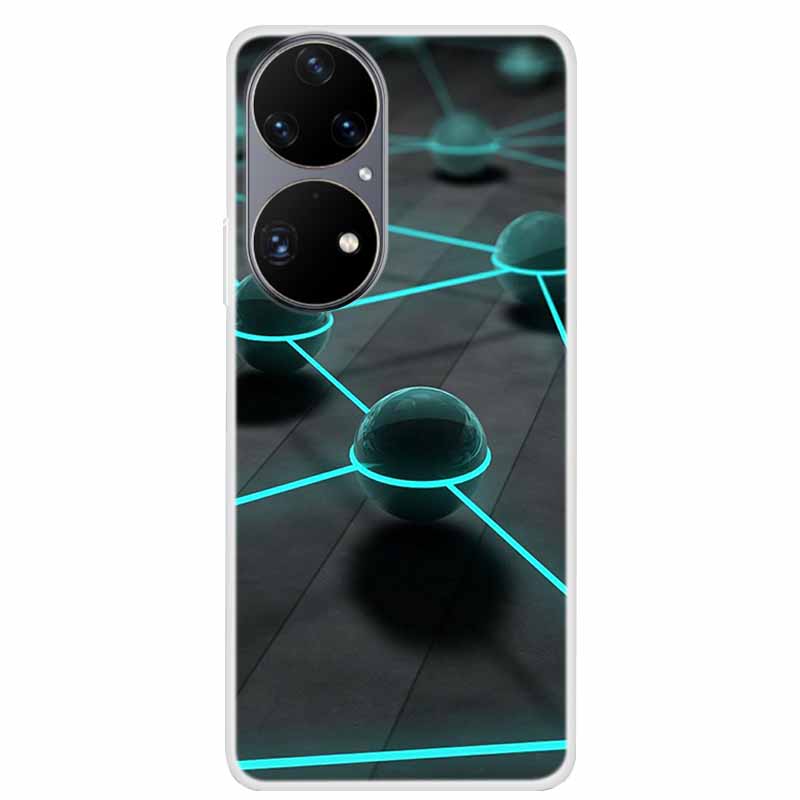 Чехол для Huawei P50 Pro P50 P50E Прозрачный Модный Ударопрочный Чехол из ТПУ Силикона для Huawei P50 Pro Чехол P 50 Защитный P50Pro