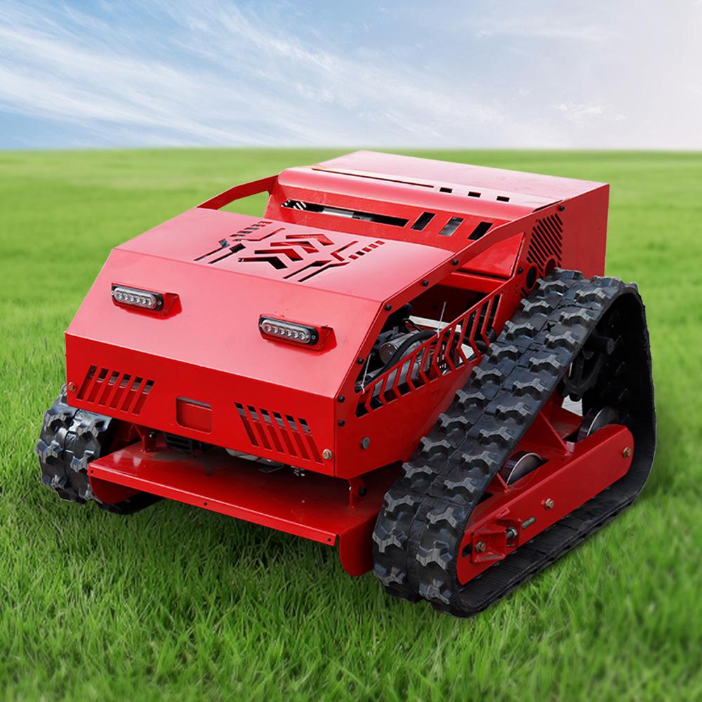 Smart Remote-Controlled Lawn Mower with Snow Plow & Mulching Tracks – Ideal for European Households