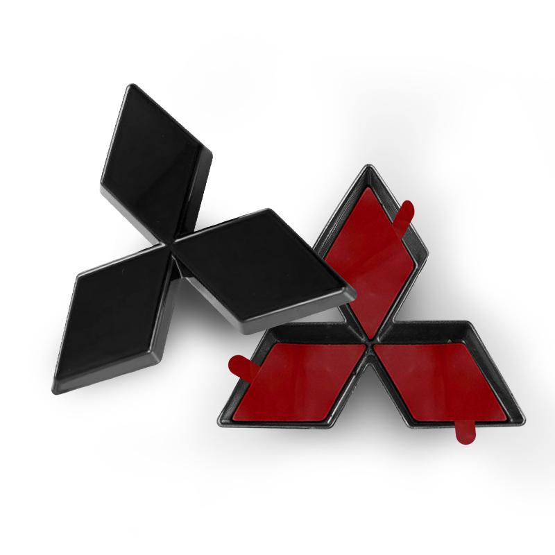 For Mitsubishi ASX Lancer Pajero Outlander L200 EVO Lancer Pajero ABS Car Steering Wheel Center Emblem Sticker Auto Accessories