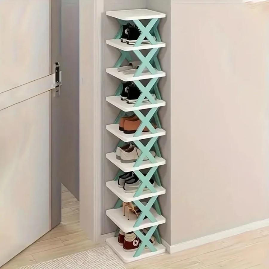7-story Foldable Shoe Rack for Door, Indoor Simple Combined Shoe Rack Saves Space, Can Be Disassembled and Is Easy To Carry.