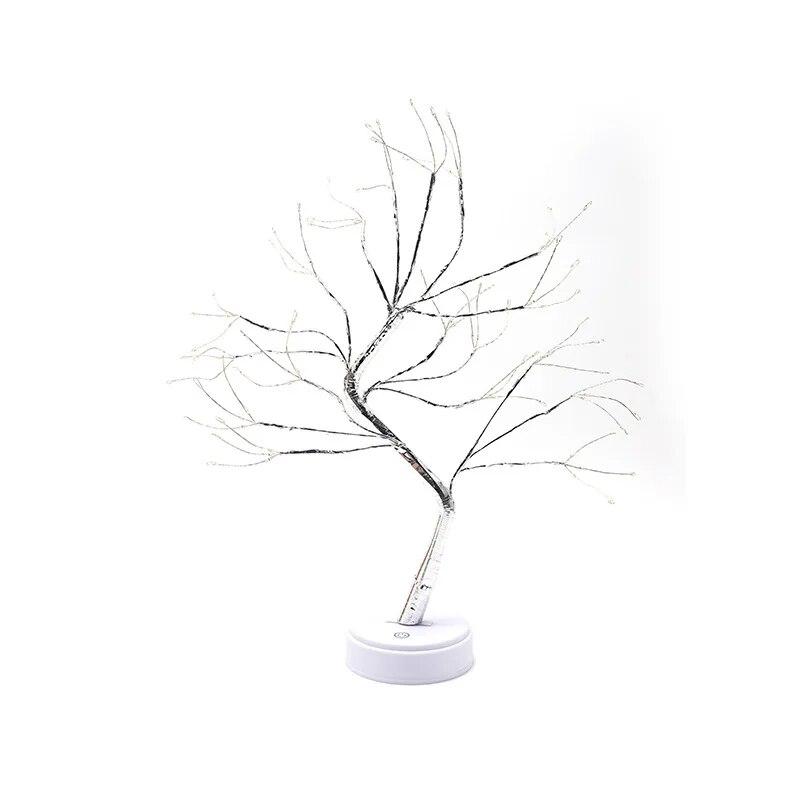 LED Table Lamp Tree Copper Wire USB/AA Battery Powered Bedroom Study Decorative Deack Lamp Creative Lighting Indoor Night Lamp