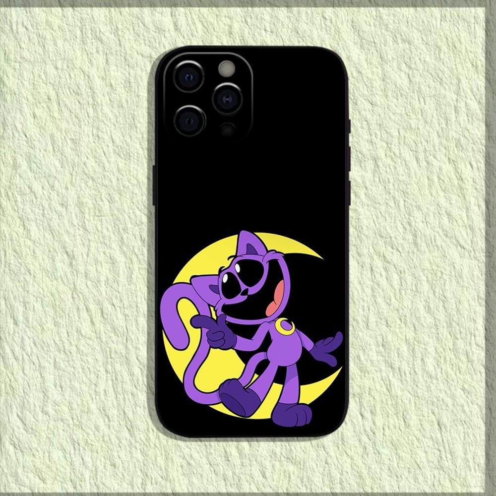 Милый чехол для телефона C-Catnap и D-Dogday для iPhone 16,15,14,13,12,11,Pro,X,XS,Max,XR,Plus,Mini Мягкий черный чехол