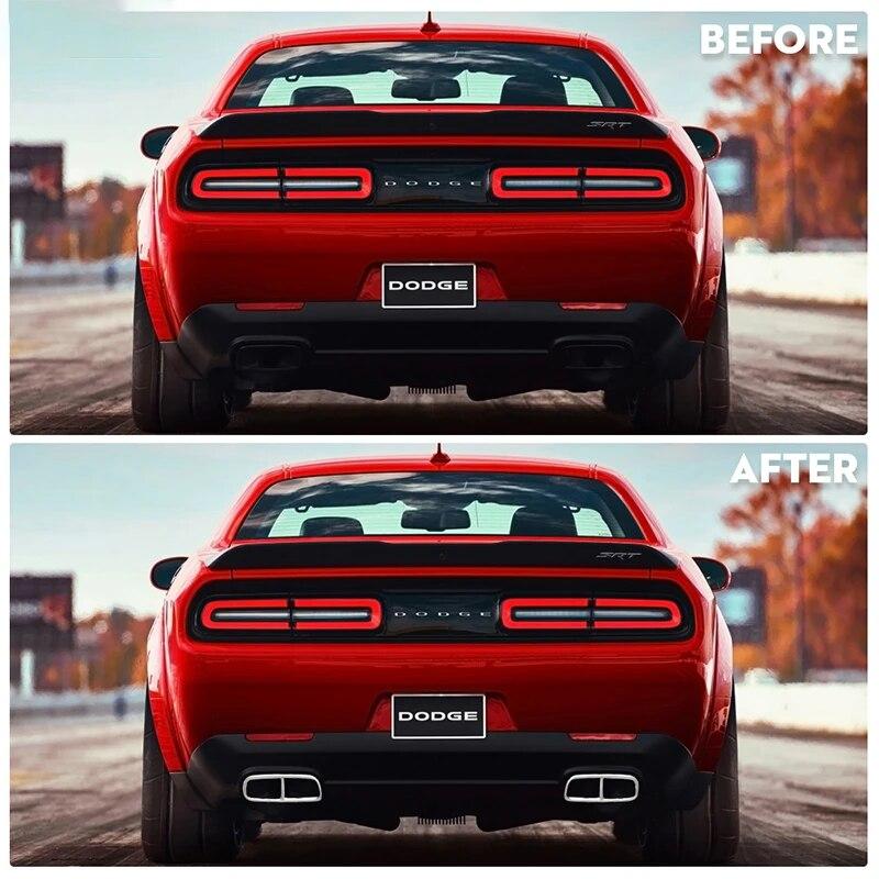 Крышка выхлопной трубы автомобиля TESIN для Challenger SXT 2015+, декоративные аксессуары для задней части автомобиля Dodge Challenger 2015+