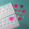 Diamonds Love Crystal Glue Drop Mold Heart Curtain Jewelry Keys Chain Cuestion Decorations Silicone Form for Crafts