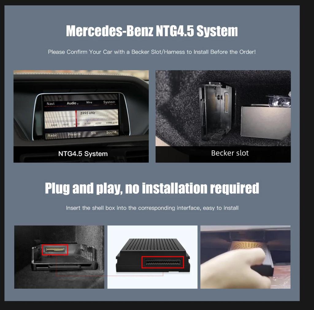Модуль Apple CarPlay Plug-and-Play для Mercedes-Benz Becker для системы NTG4.5