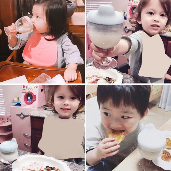 150 мл Детская винная кружка с удобной ручкой, силиконовым чехлом, бокалом для вина, кружкой для напитков, непроливающейся, обучающей кружкой с воздуховыпускным отверстием, пластиковой крышкой