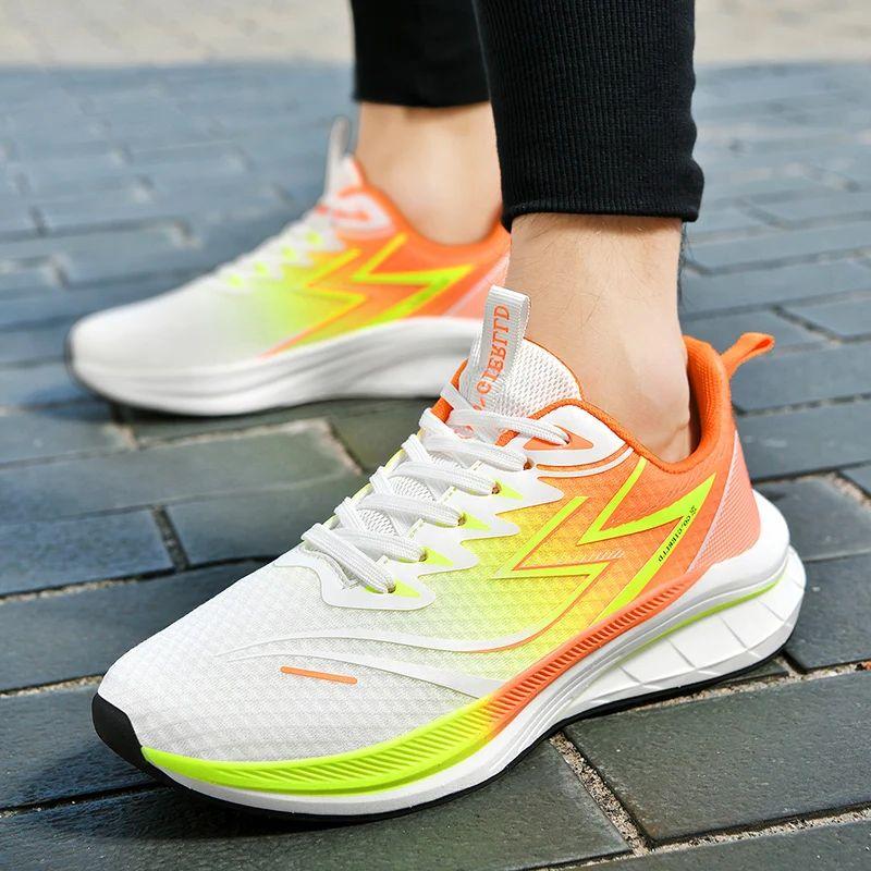 Модные мужские кроссовки для бега с полной ладонной карбоновой пластиной, спортивная обувь для марафона, амортизирующие кроссовки для легкой атлетики, кроссовки для пар 36-44