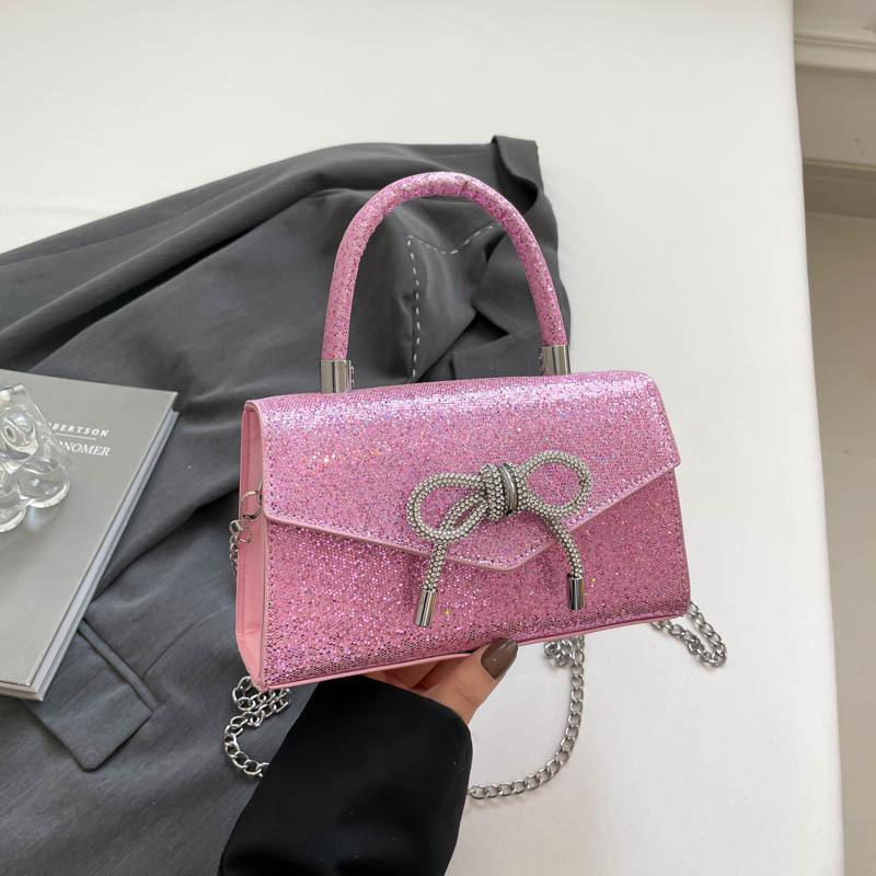 Модная и простая сумочка с бантом в стиле 2025 года, летняя новая сумка через плечо в иностранном стиле, маленькая квадратная сумка