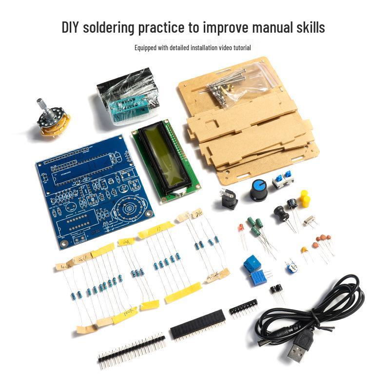 Набор для самостоятельной сборки электроники: Измеритель емкости и индуктивности с измерением частоты - 51 Однокристальный тестер, плата для практики пайки