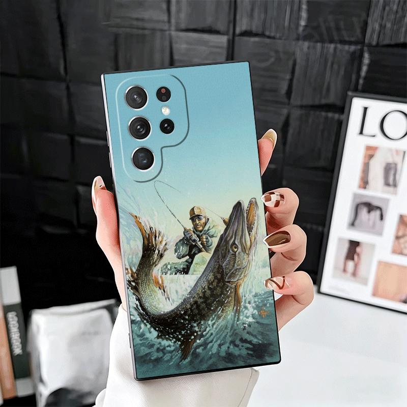 Hunting Fishing Man Soft Phone Case for Samsung Galaxy S26 S25 Edge S24 Ultra S23 Plus S22 S21 FE S20 Black Cover Back Shell