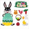 98cm Easter Hanging Pendants Children DIY Easter Felt Rabbit Bunny Colorful Eggs Party Happy Easter Day Rabbit Decor