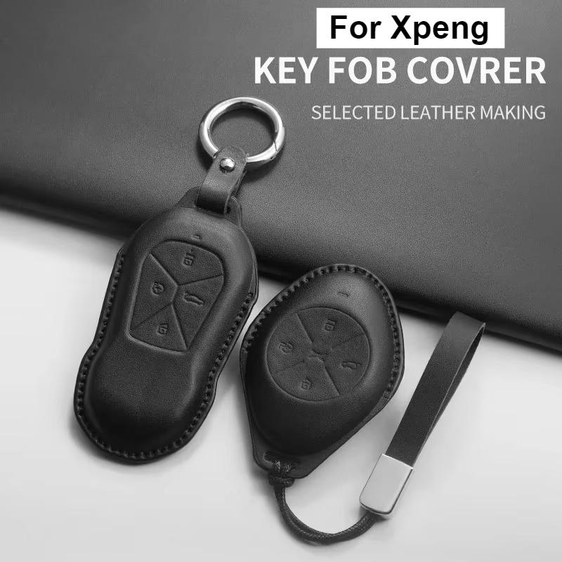Чехол-оболочка для ключа автомобиля, брелок для Xiaopeng Xpeng P5 P7 G3 G6 G9 G3i 2021- 2025, держатель для пульта автоключа из ПУ, аксессуары-брелок