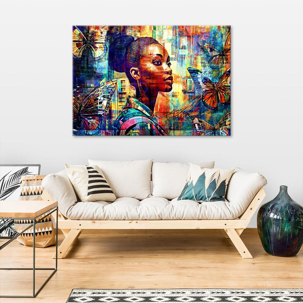 Canvas Print, African Woman Glamour