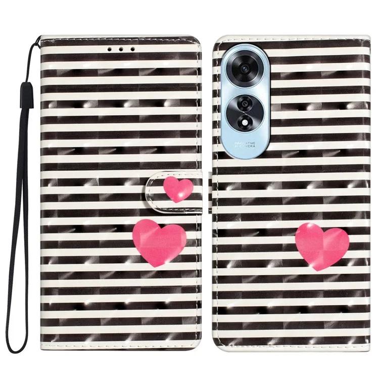 Для Oppo A60 4G чехол 3D Pattern подставка кожаный чехол для телефона с держателем слотов для карт