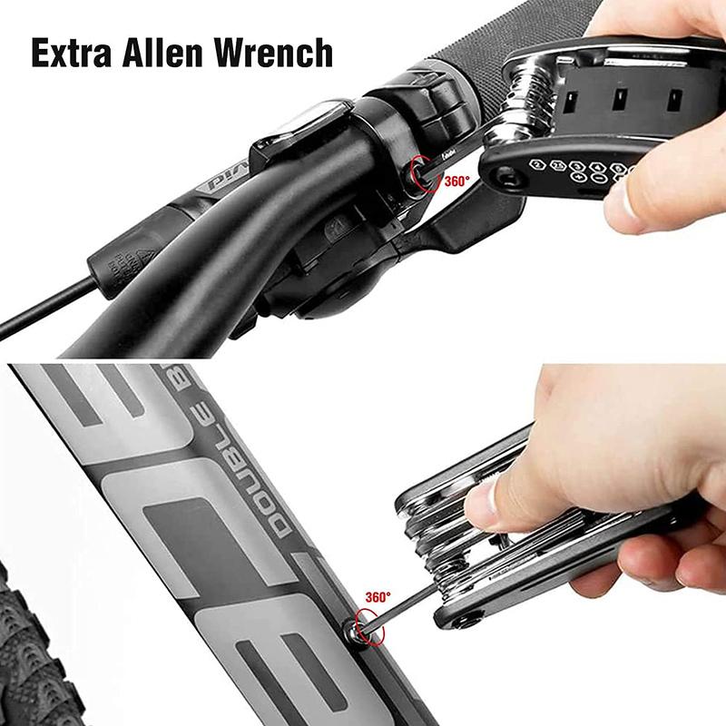 16 в 1 Наборы ручных инструментов для ремонта велосипедов и мотоциклов Многофункциональный складной мини-набор отверток