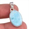 Natural Republic Larimar Gemstone 925 Solid Sterling Silver Pendant 1.25'' L4K71