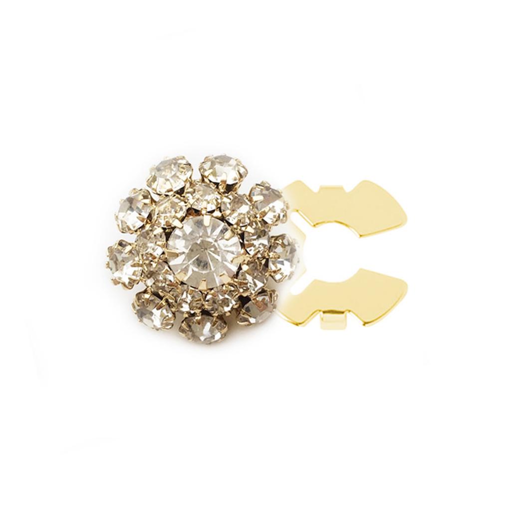 Rhinestone Button Cover Decorative Button Embellishment Button Flower Button Cover for Jewelry Craft Decoration