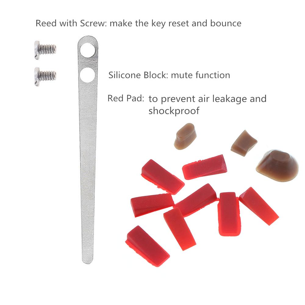 83pcs/set Flute Repair Parts Set Complete Tools Flute Sound Hole Mat Pad Roller Screws