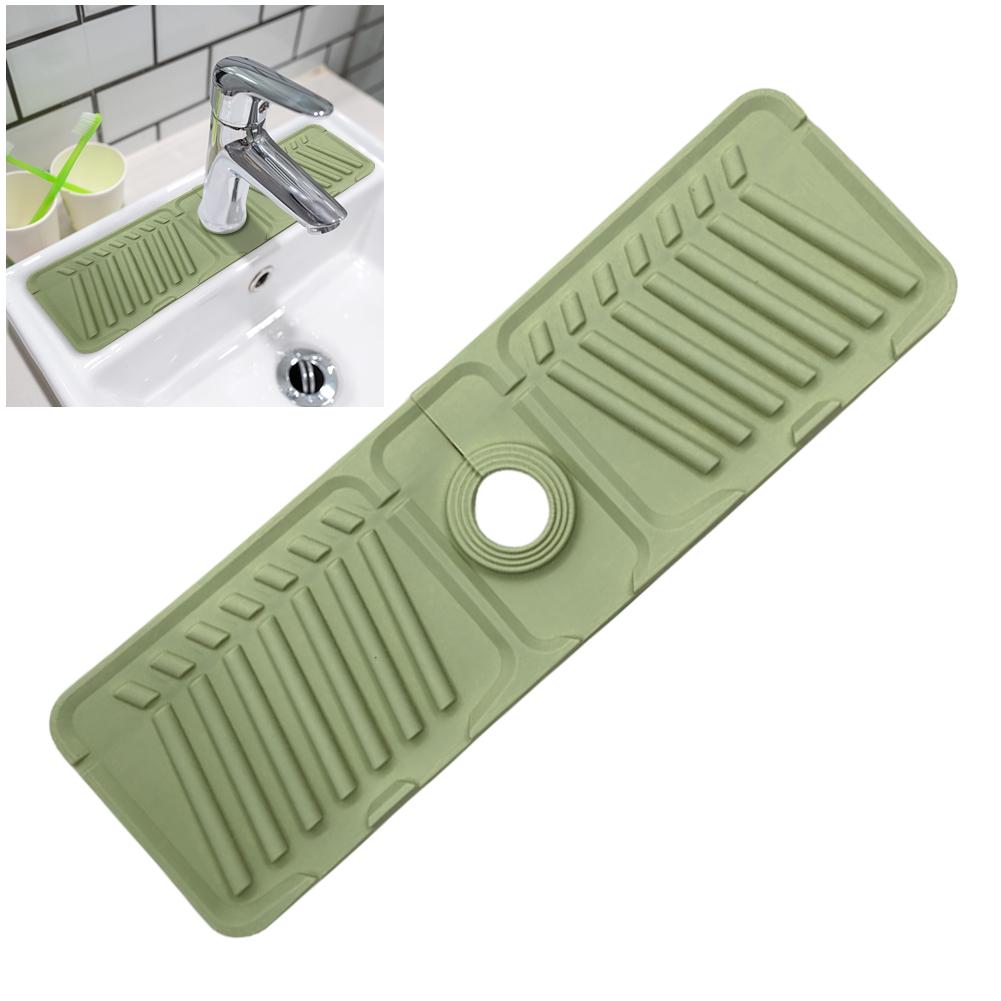 Силиконовый брызговик для крана, многоцелевая подставка для туалетного мыла, коврик для крана для быстрого слива, кухонный складной дренажный коврик