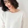 Women's Fashion Casual Solid Color Print Autumn Winter Long Sleeve O-Neck Loose Sweaters