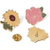 Fashewelry 16pcs Flower Enamel Brooch Pins Set Cherry Blossom Lapel Pins Cute Floral Alloy Badge Pins for DIY Backpacks Clothes Bags Jackets Hat