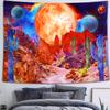 Simsant психоделический гобелен с планетой, красочный горный гобелен, гобелен с галактикой, абстрактный природный пейзаж, настенная роспись в общежитии, постер