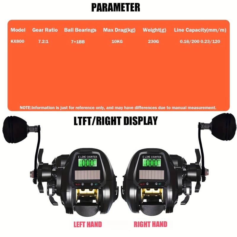 Электронная рыболовная катушка для ловли с приманкой, водонепроницаемая, со светодиодным экраном, с USB- и солнечной зарядкой, с высоким передаточным числом, устойчивая к коррозии в морской воде, для дальнего заброса