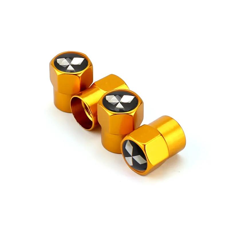 4PCS Alloy Car Tire Valve Caps Wheel Air Cover For Mitsubishi Ralliart ASX Eclipse Galant Mirage Montero EVO Xpander Colt L200