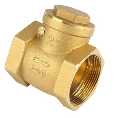 Walfront DN50 232PSI Качающийся обратный клапан, Невозвратный клапан, Латунь, Односторонний автоматический, для водонагревателей, воды, масла, кислот, газов, 2-дюймовый горизонтальный Che
