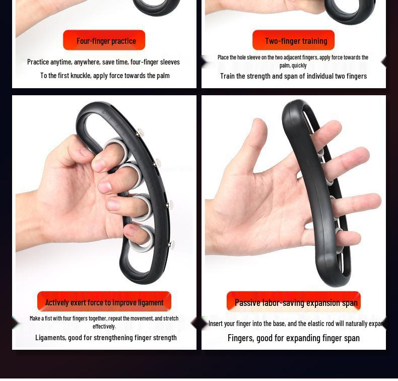 Left-Hand Guitar Finger Stretcher & Spreader - Universal Trainer for Musical Instruments