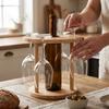 Holds One Bottle Wine Glass Holder Holds Six Glasses Wine Bottle Holder Wooden Wine Rack  Bar