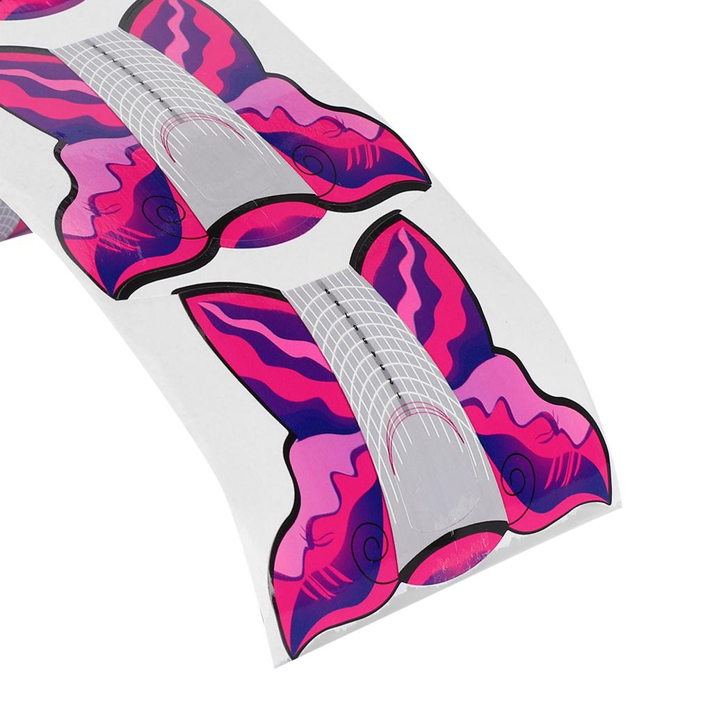 300шт длинные УФ-гель формы ногтей самоклеящиеся наклейки для наращивания ногтей маникюрный аксессуар