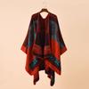 Striped Colorblocking Travel Shawl Elegant Personalized Printed Poncho