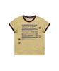 HOODHOOD Girl Stress Nutrition Ringer Short Sleeve T-Shirt Light Yellow