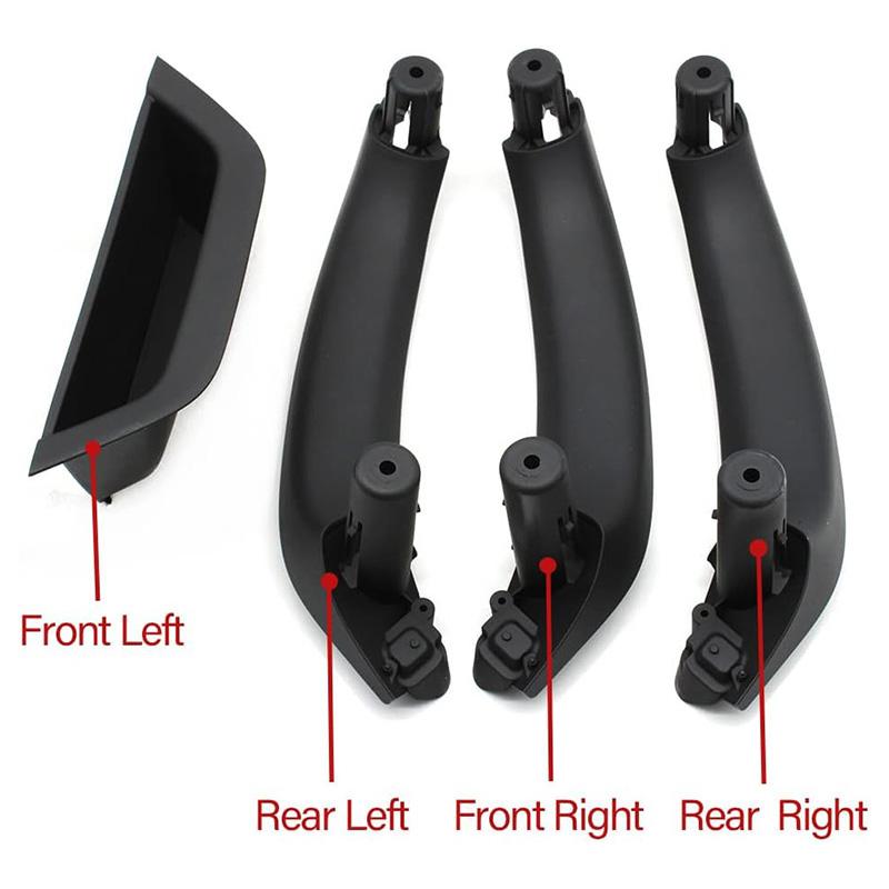 Черная ручка внутренней двери для BMW X3 F25 X4 F26 2011-2017, 4 шт./компл., подходит только для модели с левым рулем